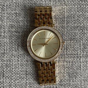 Michael Kors Darci Pavé Gold-Tone Stainless Steel Watch